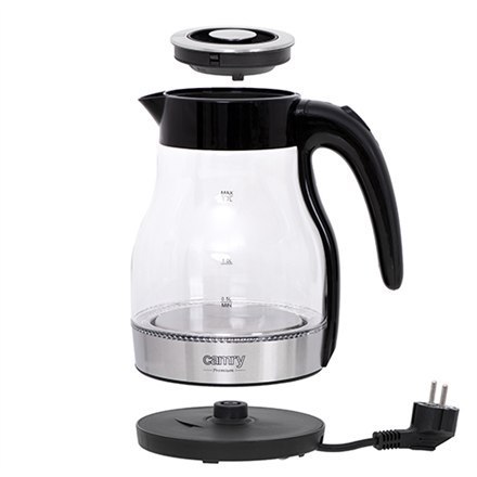 Camry | Kettle | CR 1300 | Electric | 2200 W | 1.7 L | Glass | 360° rotational base | Black Camry | Kettle | CR 1300 | Electric | 2200 W | 1.7 L | Glass | 360° rotational base | Black