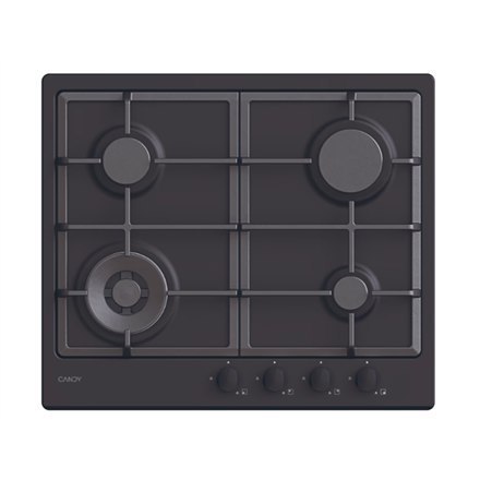Candy CHG6BFB4WB Hob, Gas, Width 59,5 cm, 4 cooking zones, Mechanic control, Black Candy CHG6BFB4WB Hob, Gas, Width 59,5 cm, 4 cooking zones, Mechanic control, Black