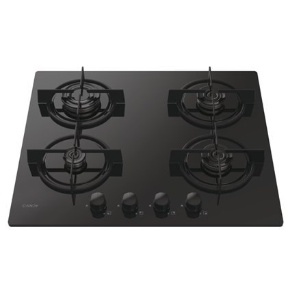 Candy CVW6BB Hob, Gas, Width 59,5 cm, 4 cooking zones, Mechanic control, Black Candy CVW6BB Hob, Gas, Width 59,5 cm, 4 cooking zones, Mechanic control, Black