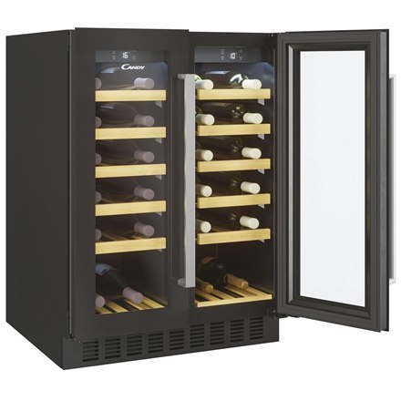 Candy | Wine Cooler | CCVB 60D/1 | Energy efficiency class G | Built-in | Bottles capacity 38 | Cooling type | Black Candy | Wine Cooler | CCVB 60D/1 | Energy efficiency class G | Built-in | Bottles capacity 38 | Cooling type | Black