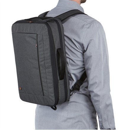 Case Logic | Pasuje do rozmiaru 15,6 " | Era Hybrid Briefcase | Messenger - Briefcase/Backpack | Obsidian | Pasek na ramię