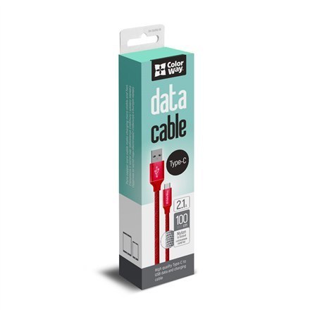 ColorWay | USB 2.0 | 2.1 A | Type-C Data Cable ColorWay | USB 2.0 | 2.1 A | Type-C Data Cable