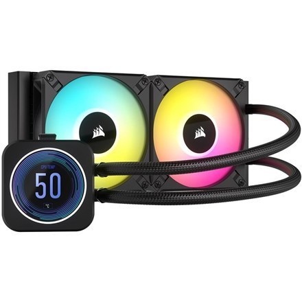 Corsair | iCUE H100i ELITE LCD XT Display | Black | Intel, AMD | CPU Liquid Cooler Corsair | iCUE H100i ELITE LCD XT Display | Black | Intel, AMD | CPU Liquid Cooler