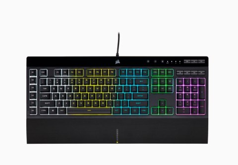 Corsair | Rubber Dome | K55 RGB PRO | Gaming Keyboard | Gaming Keyboard | RGB LED light | US | Wired | Black Corsair | Rubber Dome | K55 RGB PRO | Gaming Keyboard | Gaming Keyboard | RGB LED light | US | Wired | Black