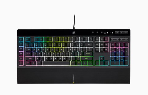 Corsair | Rubber Dome | K55 RGB PRO XT | Gaming Keyboard | Gaming Keyboard | RGB LED light | US | Wired | Black Corsair | Rubber Dome | K55 RGB PRO XT | Gaming Keyboard | Gaming Keyboard | RGB LED light | US | Wired | Black