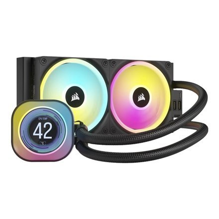 Corsair iCUE LINK H100i LCD Liquid CPU Cooler, Black Corsair Corsair iCUE LINK H100i LCD Liquid CPU Cooler, Black Corsair