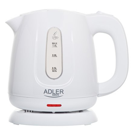 Czajnik Adler | AD 1373 | Elektryczny | 850 W | Pojemność 1 L | Polipropylen | Podstawa 360° | Biały Czajnik Adler | AD 1373 | Elektryczny | 850 W | Pojemność 1 L | Polipropylen | Podstawa 360° | Biały