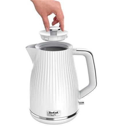 Czajnik elektryczny TEFAL KO250130 o mocy 2400 W i pojemności 1.7 L - plastikowy, biały kociołek z obrotową podstawą 360°. Czajnik elektryczny TEFAL KO250130 o mocy 2400 W i pojemności 1.7 L - plastikowy, biały kociołek z obrotową podstawą 360°.