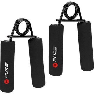 Czarny zestaw trenera do ścisłej chwytliwości Pure2Improve | Hard Handgrip - Rozwijaj siłę dłoni i ramion z twardymi chwytakami.