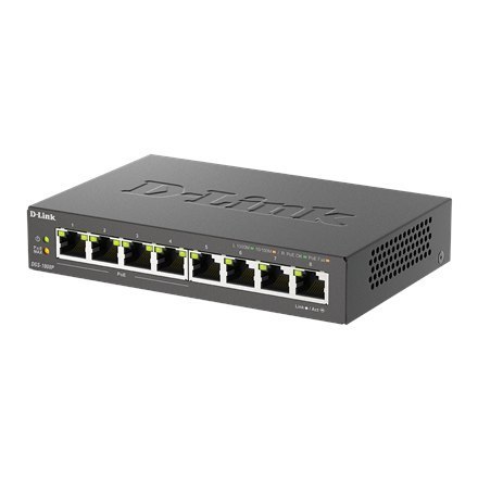 D-Link | 8-Port Gigabit PoE Switch (4xPoE) | DGS-1008P | Unmanaged | Desktop | Power supply type External D-Link | 8-Port Gigabit PoE Switch (4xPoE) | DGS-1008P | Unmanaged | Desktop | Power supply type External