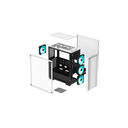 Deepcool | Fits up to size " | MID TOWER CASE | CC560 | Side window | White | Mid-Tower | Power supply included No | ATX PS2