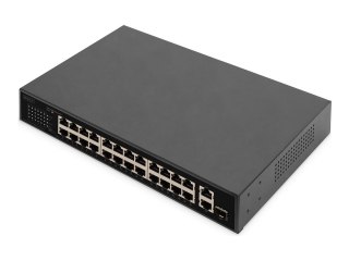 Digitus | 24 Port Fast Ethernet PoE Switch | DN-95356 | Unmanaged | Rackmountable | 10/100 Mbps (RJ-45) ports quantity 24