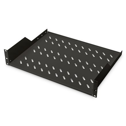 Digitus | 2U Fixed Shelf for Racks | DN-19 TRAY-2-SW | Black | Perfect for storage of components which are not 483 mm (19") suit Digitus | 2U Fixed Shelf for Racks | DN-19 TRAY-2-SW | Black | Perfect for storage of components which are not 483 mm (19") suit