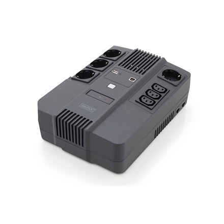 Digitus | All-in-One UPS | All-in-One UPS, 800VA/480W, LED 12V/9Ah x1, 4x CEE 7/7,3x IEC C13, USB, RJ45 | 800 VA | 480 W | V Digitus | All-in-One UPS | All-in-One UPS, 800VA/480W, LED 12V/9Ah x1, 4x CEE 7/7,3x IEC C13, USB, RJ45 | 800 VA | 480 W | V