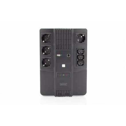 Digitus | All-in-One UPS | All-in-One UPS, 800VA/480W, LED 12V/9Ah x1, 4x CEE 7/7,3x IEC C13, USB, RJ45 | 800 VA | 480 W | V Digitus | All-in-One UPS | All-in-One UPS, 800VA/480W, LED 12V/9Ah x1, 4x CEE 7/7,3x IEC C13, USB, RJ45 | 800 VA | 480 W | V