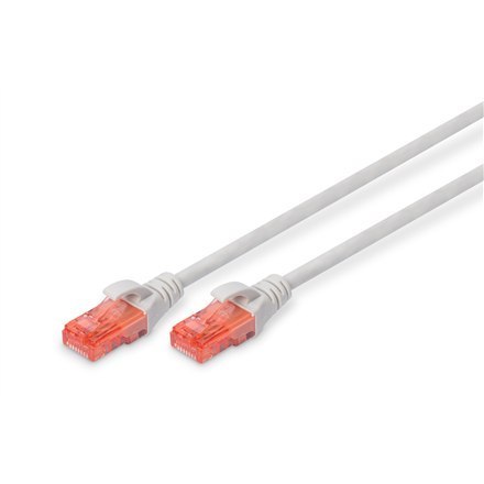Digitus | CAT 6 | Kabel krosowy | Skrętka nieekranowana (UTP) | Męski | RJ-45 | Męski | RJ-45 | Szary | 2 m Digitus | CAT 6 | Kabel krosowy | Skrętka nieekranowana (UTP) | Męski | RJ-45 | Męski | RJ-45 | Szary | 2 m