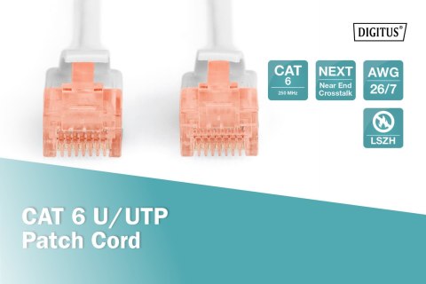 Digitus | CAT 6e | Kabel krosowy | Skrętka nieekranowana (UTP) | Męski | RJ-45 | Męski | RJ-45 | Szary | 0,5 m Digitus | CAT 6e | Kabel krosowy | Skrętka nieekranowana (UTP) | Męski | RJ-45 | Męski | RJ-45 | Szary | 0,5 m