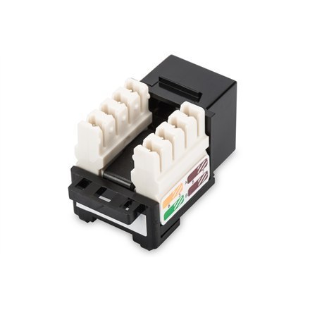 Digitus | Class D CAT 5e Keystone Jack | DN-93501 | Unshielded RJ45 to LSA | Black | Cable installation via LSA strips, color co Digitus | Class D CAT 5e Keystone Jack | DN-93501 | Unshielded RJ45 to LSA | Black | Cable installation via LSA strips, color co