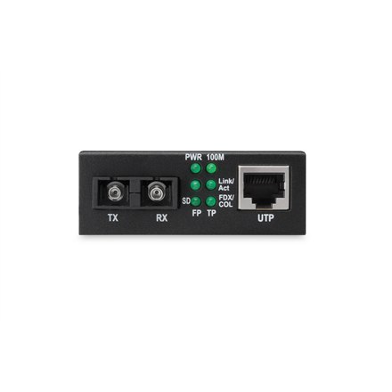 Digitus | Fast Ethernet Media Converter, Multimode SC connector, 1310nm, up to 2km | DN-82020-1 | SC duplex | 10/100M RJ45 port Digitus | Fast Ethernet Media Converter, Multimode SC connector, 1310nm, up to 2km | DN-82020-1 | SC duplex | 10/100M RJ45 port