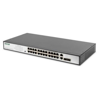 Digitus | Fast Ethernet PoE Switch 24-port PoE + 2 Combo, 370W PoE | DN-95343 | Unmanaged | Desktop | 10/100 Mbps (RJ-45) ports