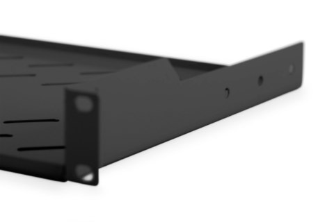 Digitus | Fixed Shelf for Racks | DN-19 TRAY-1-SW | Black | The shelves for fixed mounting can be installed easy on the two fron Digitus | Fixed Shelf for Racks | DN-19 TRAY-1-SW | Black | The shelves for fixed mounting can be installed easy on the two fron