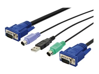 Digitus | KVM Cable Set DS-19232 | KVM switch | Length: 3 m | Black