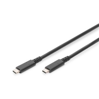Digitus | Kabel USB-C | Męski | 24-pinowy USB-C | Męski | Czarny | 24-pinowy USB-C | 0,8 m