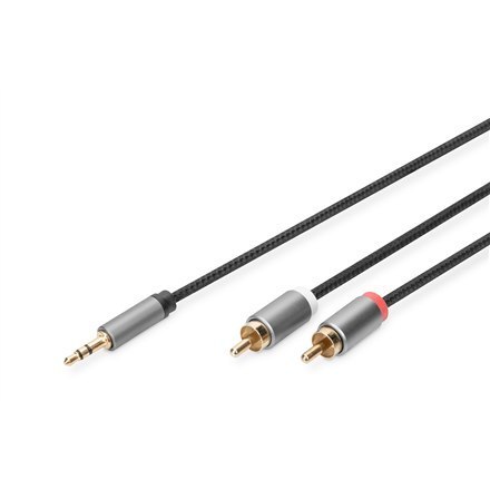 Digitus | Kabel audio | Męski | RCA | Mini-phone stereo 3,5 mm | Czarny | 1,8 m Digitus | Kabel audio | Męski | RCA | Mini-phone stereo 3,5 mm | Czarny | 1,8 m