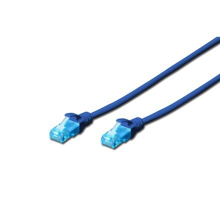 Digitus | Kabel patch | Kat. 5e | Pantoflowy (UTP) | Męski RJ-45 | Męski RJ-45 | Niebieski | 3 m Digitus | Kabel patch | Kat. 5e | Pantoflowy (UTP) | Męski RJ-45 | Męski RJ-45 | Niebieski | 3 m