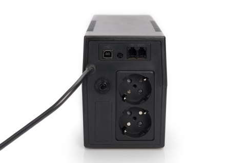 Digitus | Line-Interactive UPS | Line-Interactive UPS DN-170063, 600VA, 360W, 1x akumulator 12V/7Ah, 2x gniazdo CEE 7/7, 2x RJ-1 Digitus | Line-Interactive UPS | Line-Interactive UPS DN-170063, 600VA, 360W, 1x akumulator 12V/7Ah, 2x gniazdo CEE 7/7, 2x RJ-1