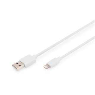 Digitus | Male | 4 pin USB Type A | Male | White | Apple Lightning | 1 m