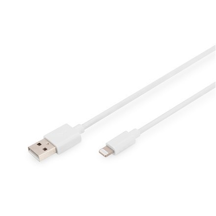 Digitus | Male | 4 pin USB Type A | Male | White | Apple Lightning | 1 m Digitus | Male | 4 pin USB Type A | Male | White | Apple Lightning | 1 m
