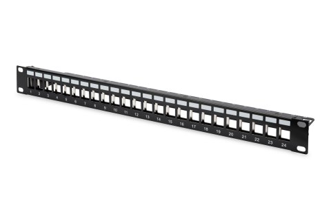 Digitus | Modular Patch Panel | DN-91411 | Black | Layout Keystone Entry: Straight; Area of application: 483 mm (19") cabinet; S Digitus | Modular Patch Panel | DN-91411 | Black | Layout Keystone Entry: Straight; Area of application: 483 mm (19") cabinet; S