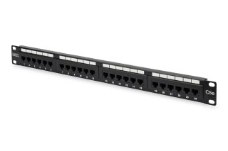 Digitus | Patch Panel | DN-91524U | Black | Category: CAT 5e; Ports: 24 x RJ45; Retention strength: 7.7 kg; Insertion force: 30N
