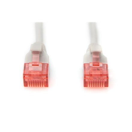 Digitus | Patch cord | CAT 6 U-UTP Kabel węższy | 2 m | Szary | Modułowy wtyk RJ45 (8/8) | Przezroczysty czerwony kolorowy kone Digitus | Patch cord | CAT 6 U-UTP Kabel węższy | 2 m | Szary | Modułowy wtyk RJ45 (8/8) | Przezroczysty czerwony kolorowy kone