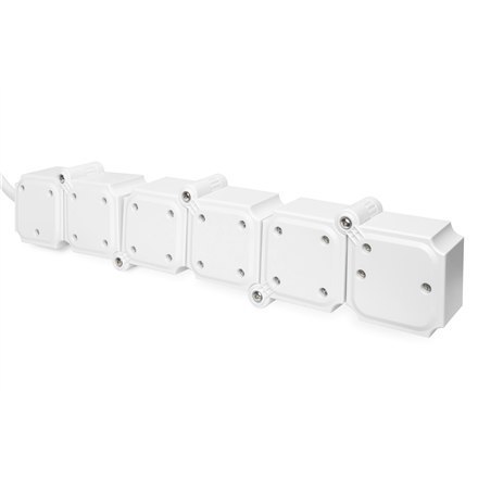 DIGITUS DA-70620 - power strip - 3680 Watt | Output Connector Qty 4 | 1.6 m | Black | White