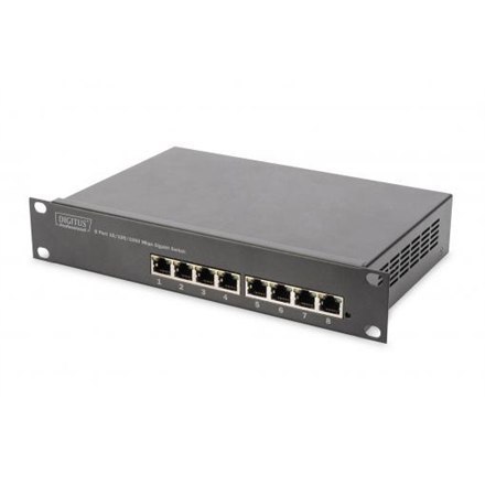 Digitus 10" Network Set, 6U cabinet, shelf, PDU, 8-port switch, CAT 6 patch panel, Grey Digitus | Network Set | DN-10-SET-1 | Th Digitus 10" Network Set, 6U cabinet, shelf, PDU, 8-port switch, CAT 6 patch panel, Grey Digitus | Network Set | DN-10-SET-1 | Th