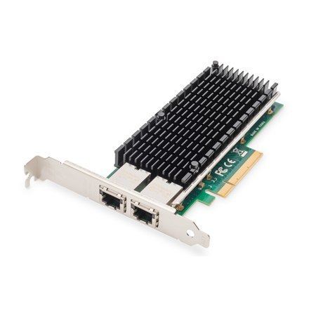 Digitus 10Gbps Dual Port Ethernet Server adapter PCIe X8, Intel X540 BT2 Digitus 10Gbps Dual Port Ethernet Server adapter PCIe X8, Intel X540 BT2