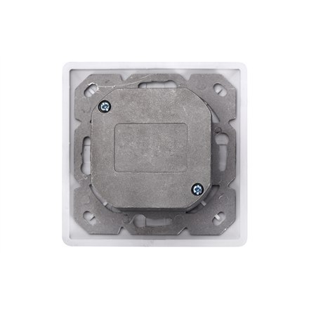 Digitus CAT 6A Class EA network outlet,shielded,2xRJ45,LSA pure white, flush mount, horizontal cable install. Digitus | CAT 6A C