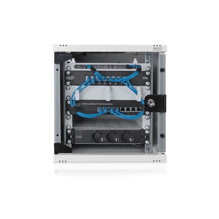 Digitus | Szafa ścienna 6U | DN-10-05U-1 | Szara | Klasa bezpieczeństwa IP20; kąt otwarcia drzwi 200°; Zamykane drzwi ze szkła b Digitus | Szafa ścienna 6U | DN-10-05U-1 | Szara | Klasa bezpieczeństwa IP20; kąt otwarcia drzwi 200°; Zamykane drzwi ze szkła b
