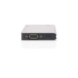 Digitus | USB-C Multiport Travel Dock | DA-70866 | Stacja dokująca | Porty Ethernet LAN (RJ-45) 1 | Porty VGA (D-Sub) 1 | Porty