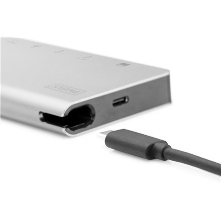 Digitus | USB-C Multiport Travel Dock | DA-70866 | Stacja dokująca | Porty Ethernet LAN (RJ-45) 1 | Porty VGA (D-Sub) 1 | Porty