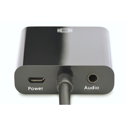 Digitus Video / audio adaptor | 15 pin HD D-Sub (HD-15) | Mini-phone 3.5 mm | Female | 19 pin HDMI Type A | Male | Black Digitus Video / audio adaptor | 15 pin HD D-Sub (HD-15) | Mini-phone 3.5 mm | Female | 19 pin HDMI Type A | Male | Black
