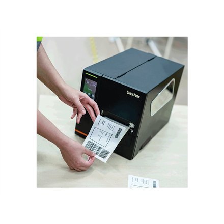 Drukarka etykiet Brother TJ-4005DN w kolorze czarnym z technologią termiczną bezpośrednią, przewodowa, monochromatyczna. Doskona Drukarka etykiet Brother TJ-4005DN w kolorze czarnym z technologią termiczną bezpośrednią, przewodowa, monochromatyczna. Doskona