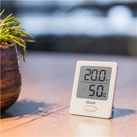 Duux | Biały | Wyświetlacz LCD | Higrometr + Termometr | Sense Duux | Biały | Wyświetlacz LCD | Higrometr + Termometr | Sense