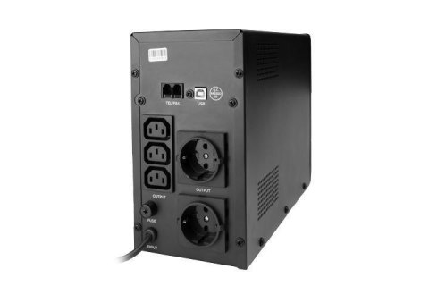 EnerGenie | UPS z USB i wyświetlaczem LCD, Czarny | 1200 VA EnerGenie | UPS z USB i wyświetlaczem LCD, Czarny | 1200 VA