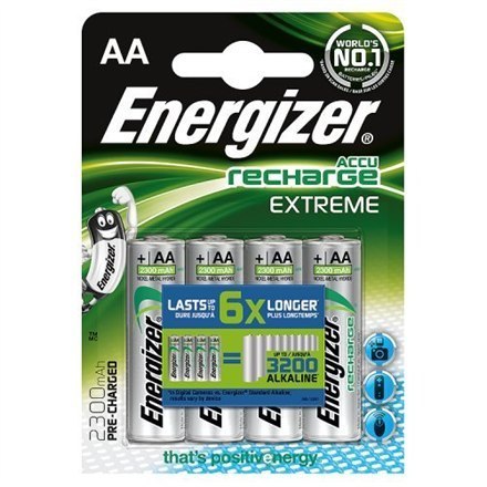 Energizer | AA/HR6 | 2300 mAh | Akumulatory ołowiowo-kadmu Ni-MH | 4 szt. Energizer | AA/HR6 | 2300 mAh | Akumulatory ołowiowo-kadmu Ni-MH | 4 szt.