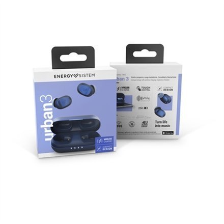 Energy Sistem | Urban 3 | True Wireless Earphones | Wireless | In-ear | Microphone | Wireless | Indigo Energy Sistem | Urban 3 | True Wireless Earphones | Wireless | In-ear | Microphone | Wireless | Indigo