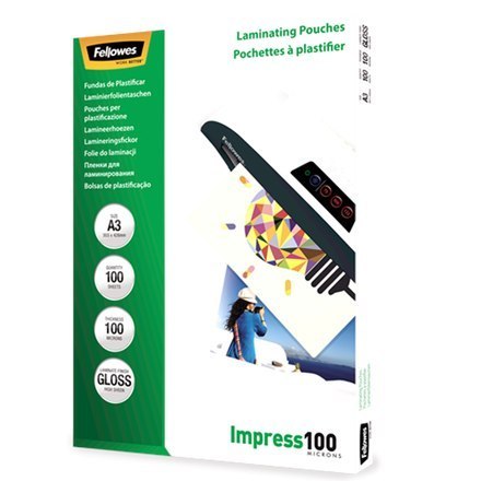 Fellowes | Woreczki do laminowania | A3 (297 x 420 mm) | Błyszczące | Przezroczyste Fellowes | Woreczki do laminowania | A3 (297 x 420 mm) | Błyszczące | Przezroczyste