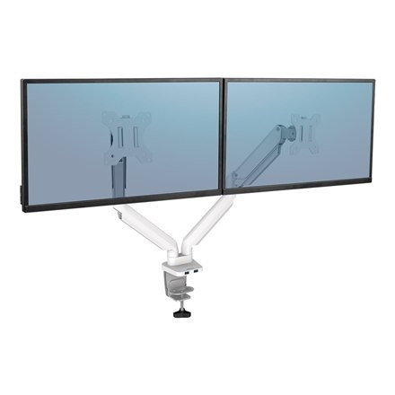 Fellowes arm for 2 monitors - Platinum white Fellowes arm for 2 monitors - Platinum white